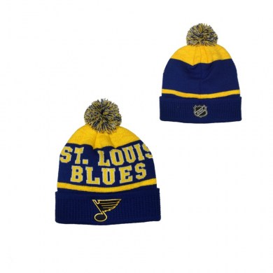 nhl, zimná, čiapka, puck, pattern, cuffed, call, ST LOUIS BLUES, junior